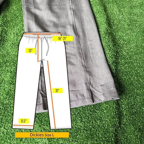 Dickies Dynamix Medical Scrubs Pant Midrise Straight Leg Drawstring DK130 Size L - Picture 3 of 14